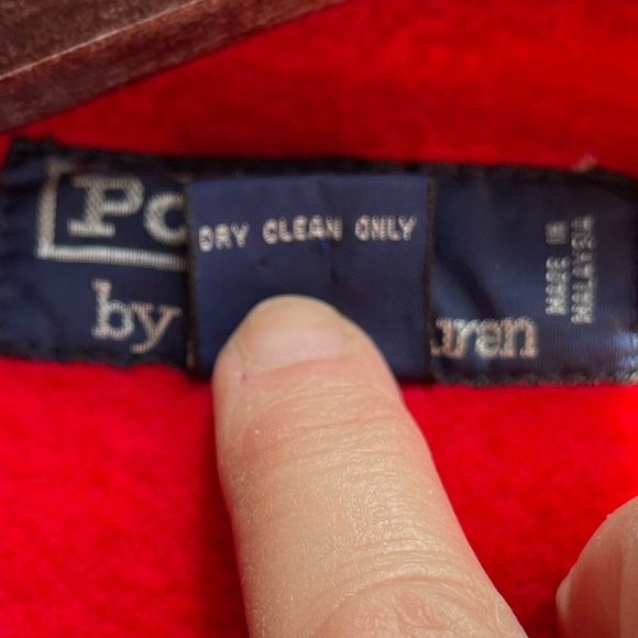 Vintage Polo Ralph Lauren Tartan Jacket Size XL Fleece Lined Red Navy Plaid‎ - Picture 11 of 12